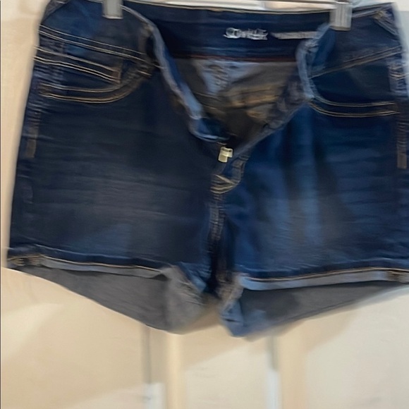 Wallflower Dark Blue Jean Shorts - Picture 1 of 7